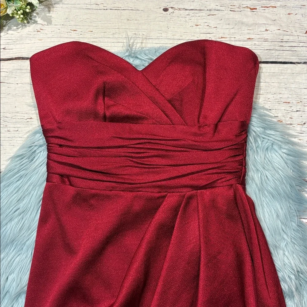 NWT Lelarose Bridesmaid Candy Apple 168 Tulip Red Sweetheart Mini Dress